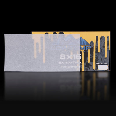 8x16 inch extra thick parchment paper for rosin pressing, packaged in branded Lowtemp box