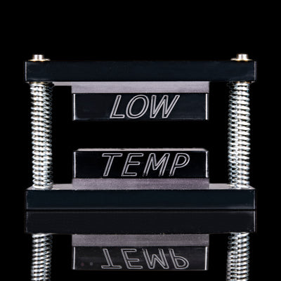Lowtemp 3x5 rosin press cage bundle with spring return system and etched aluminum plates for solventless extraction