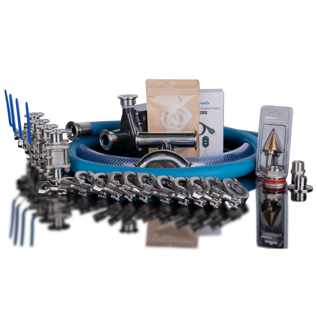 All Parts for the Nest Water recycle Kit Displayed