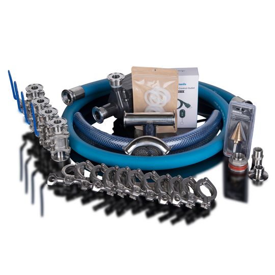 All Parts for the Nest Water recycle Kit Displayed