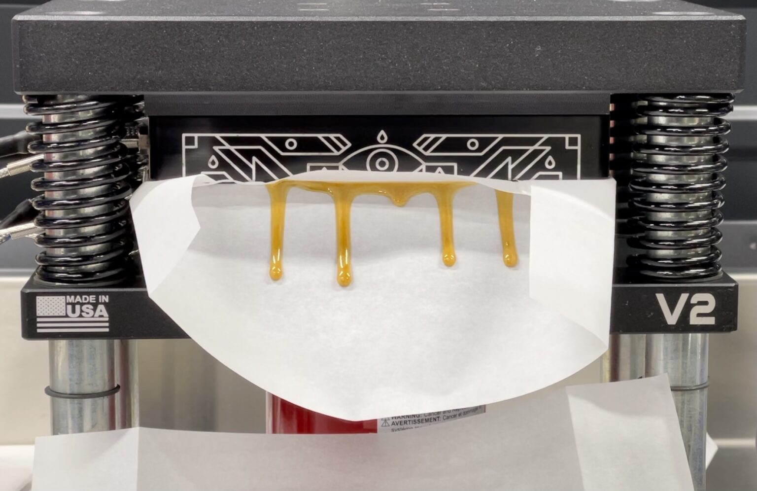 solventless hash rosin pressed by a Lowtemp press
