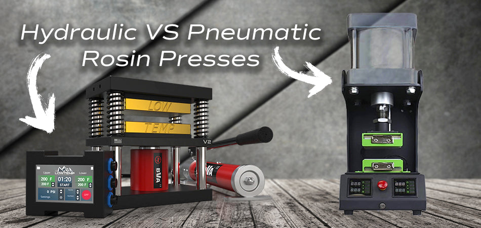 hydraulic vs pneumatic rosin press comparison