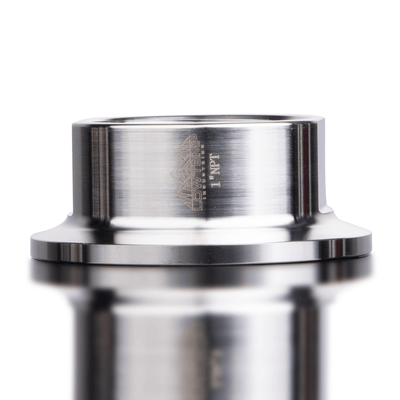 1 inch NPT to 1.5 inch tri-clamp sanitary to male adapter made from stainless steel for extraction and fluid system integration