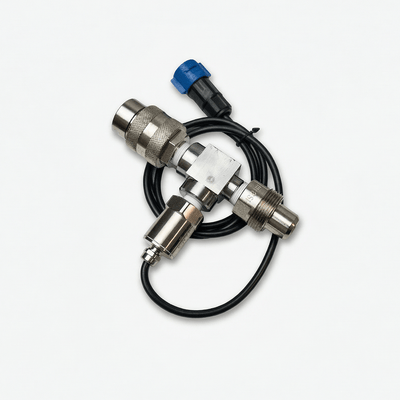 Industrial sensor with cables on a white background
