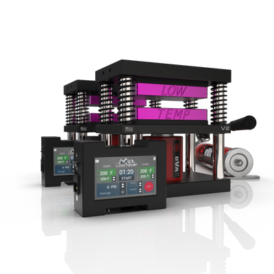 Lowtemp Industries V2 2 Press Medusa-LT3 and BVAP1000 Pump with purple plates