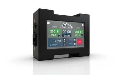 Lowtemp LT3 Heat and Pressure Controller with digital touchscreen interface for rosin press control