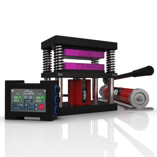 Purple 4x7 Lowtemp Industries Rosin Press with Large Pump and LT3 Controller